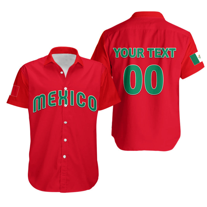 (Custom Personalised And Number) Baseball 2023-Mexico Hawaiian Shirt Red Style LT6 - Wonder Print Shop