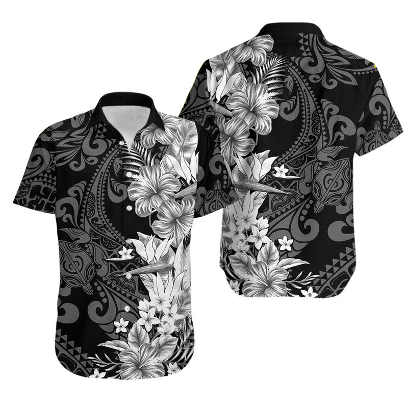 Hawaii Flowers Mix Tribal Pattern Matching Hawaiian Shirt And Dress White LT6 - Wonder Print Shop