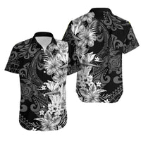 Hawaii Flowers Mix Tribal Pattern Matching Hawaiian Shirt And Dress White LT6 - Wonder Print Shop