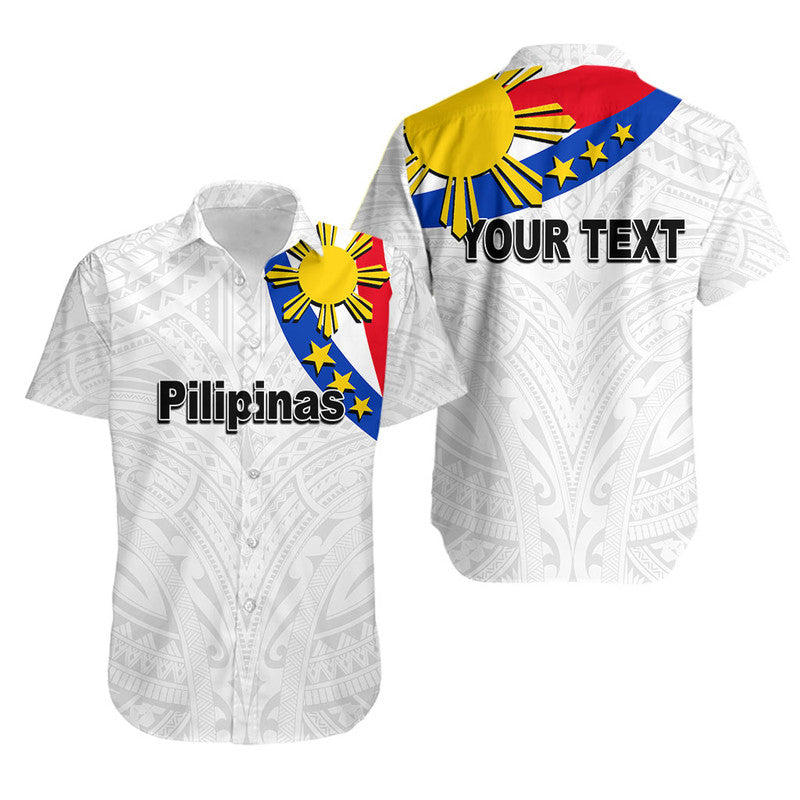 Custom Personalised Pilipinas Hawaiian Shirt Simple Style- White LT6 - Wonder Print Shop