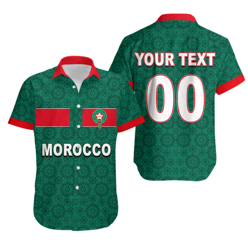 (Custom Personalised And Number) Morocco Soccer Hawaiian Shirt World Cup Champions Green Style LT6 - Wonder Print Shop