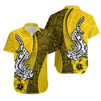 Hawaiian Shark Polynesian Matching Hawaiian Shirt And Dress Vibe Yellow Style LT6 - Wonder Print Shop