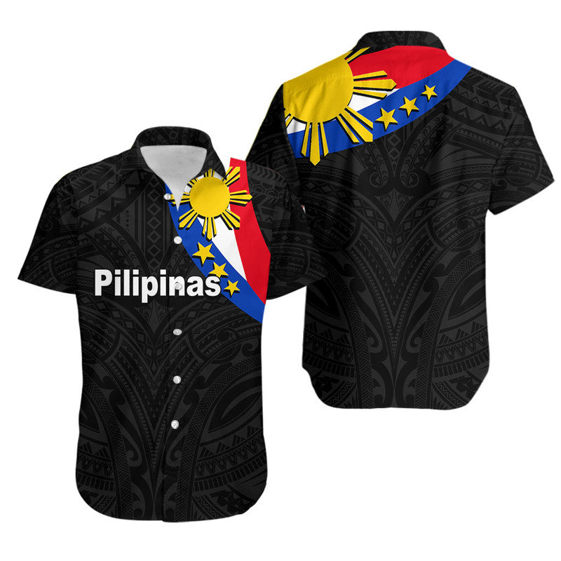 Pilipinas Matching Hawaiian Shirt And Dress Simple Style- Black LT6 - Wonder Print Shop