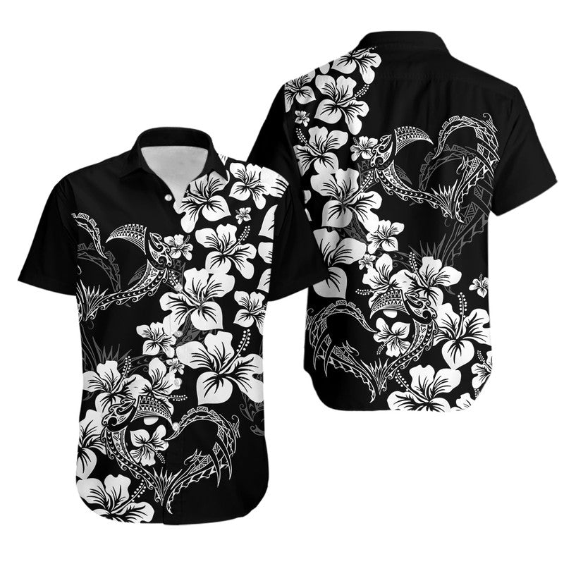 Polynesian Valentine Matching Hawaiian Shirt And Dress Hibiscus Flowers White Style LT6 - Wonder Print Shop