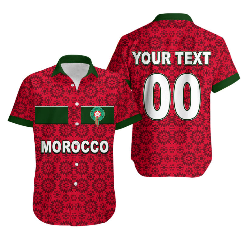 (Custom Personalised And Number) Morocco Soccer Hawaiian Shirt World Cup Champions Red Style LT6 - Wonder Print Shop