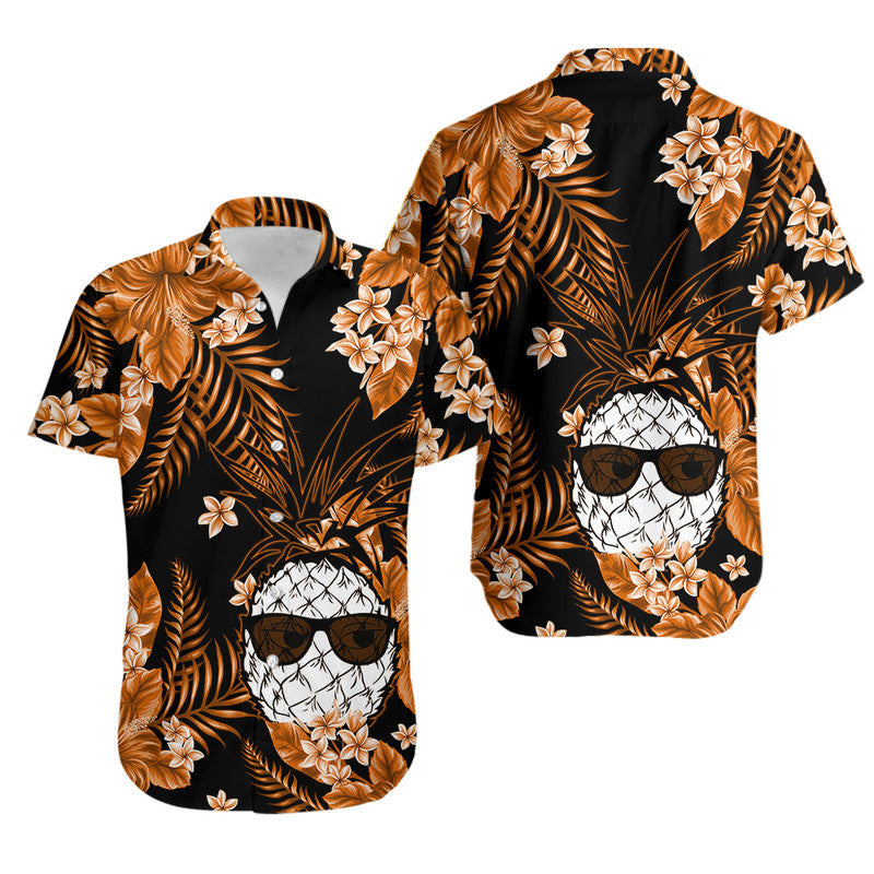 Hawaii Summer Colorful Pineapple Matching Hawaiian Shirt And Dress Orange LT6 - Wonder Print Shop