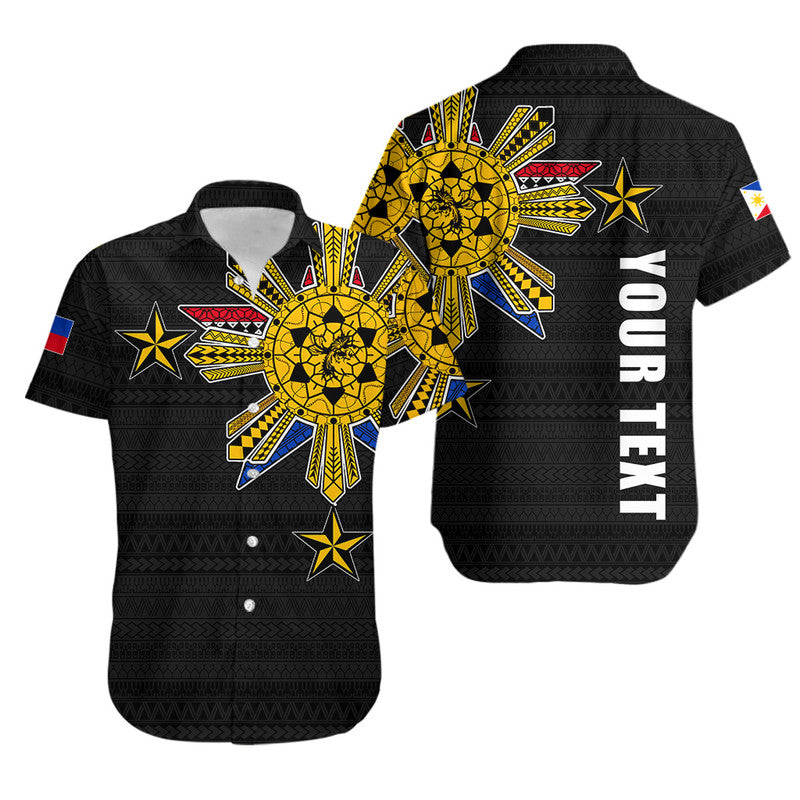 (Custom Personalised) Filipino Hawaiian Shirt Tribal Black Style LT6 - Wonder Print Shop