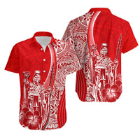 Hawaiian King Kamehameha Matching Hawaiian Shirt And Dress Vibe Red Style LT6 - Wonder Print Shop