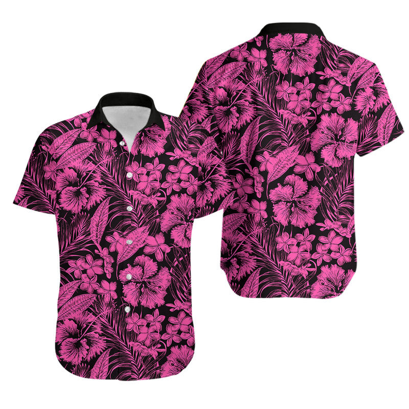 Aloha Hawaii Flowers Summer Matching Hawaiian Shirt And Dress Pink LT6 - Wonder Print Shop