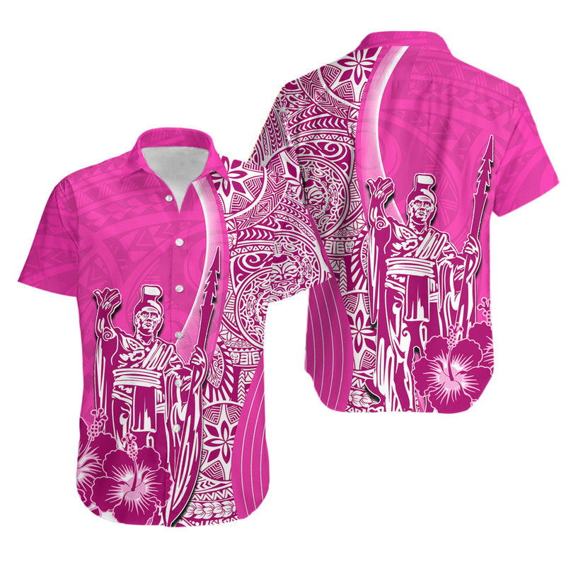 Hawaiian King Kamehameha Hawaiian Shirt Vibe Pink Style LT6 - Wonder Print Shop