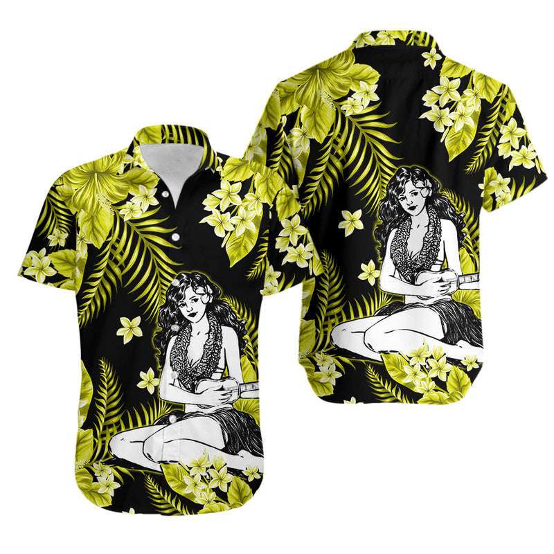 Hawaii Summer Colorful Hula Girl Hawaiian Shirt Yellow LT6 - Wonder Print Shop