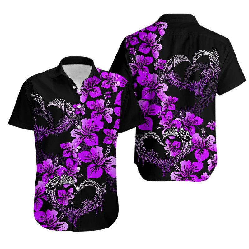 Polynesian Valentine Matching Hawaiian Shirt And Dress Hibiscus Flowers Purple Style LT6 - Wonder Print Shop