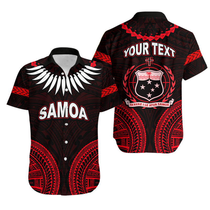 Custom Personalised Samoa Ula Nifo Tribal Hawaiian Shirt Red Style LT6 - Wonder Print Shop
