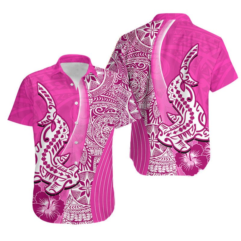 Hawaiian Shark Polynesian Hawaiian Shirt Vibe Pink Style LT6 - Wonder Print Shop