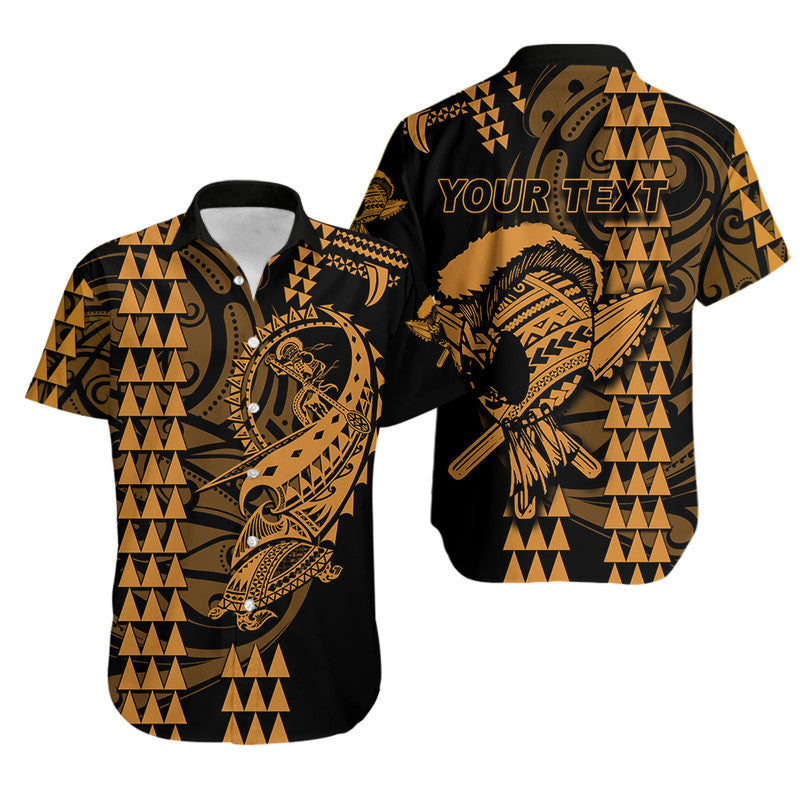 Custom Personalised Hawaii Polynesian Warrior Kakau Hawaiian Shirt-Gold LT6 - Wonder Print Shop