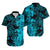 hawaii-flowers-mix-tribal-pattern-combo-dress-and-shirt-blue