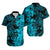 Hawaii Flowers Mix Tribal Pattern Matching Hawaiian Shirt And Dress Blue LT6 - Wonder Print Shop