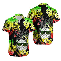Hawaii Summer Colorful Pineapple Matching Hawaiian Shirt And Dress Reggage LT6 - Wonder Print Shop