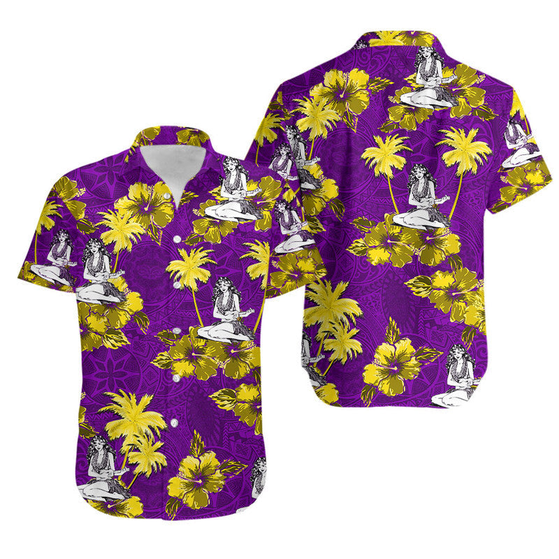 Hawaiian Shirt- Hawaii Summer Hula Girl No.8 LT6 - Wonder Print Shop
