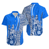 Hawaiian King Kamehameha Matching Hawaiian Shirt And Dress Vibe Blue Style LT6 - Wonder Print Shop