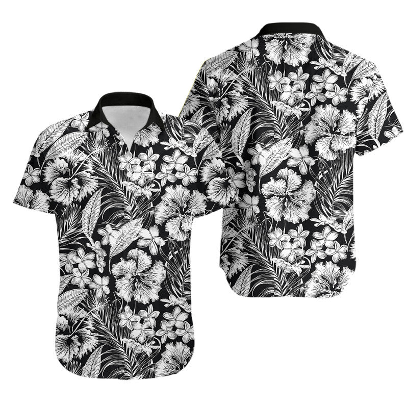 Aloha Hawaii Flowers Summer Matching Hawaiian Shirt And Dress White LT6 - Wonder Print Shop