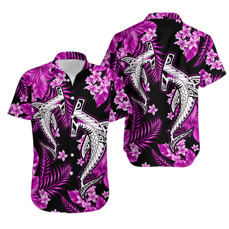 Hawaii Summer Colorful Shark Hawaiian Shirt Purple LT6 - Wonder Print Shop