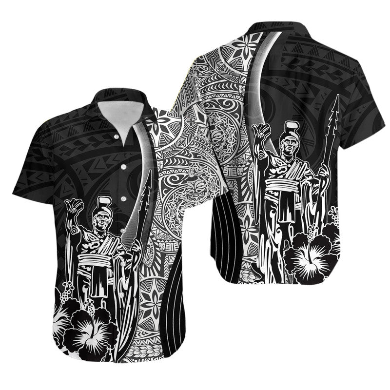 Hawaiian King Kamehameha Hawaiian Shirt Vibe Black Style LT6 - Wonder Print Shop