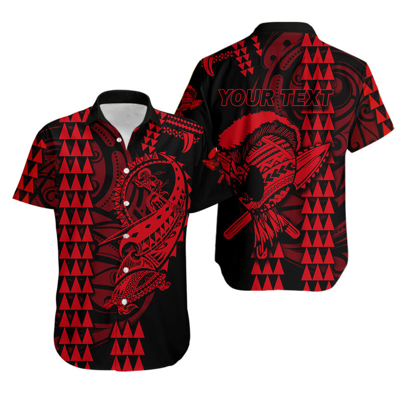 Custom Personalised Hawaii Polynesian Warrior Kakau Hawaiian Shirt-Red LT6 - Wonder Print Shop