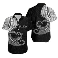 Personalised Polynesian Valentine Matching Hawaiian Shirt And Dress Heart Tattoo White Style LT6 - Wonder Print Shop