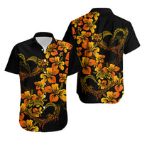 Polynesian Valentine Matching Hawaiian Shirt And Dress Hibiscus Flowers Orange Style LT6 - Wonder Print Shop