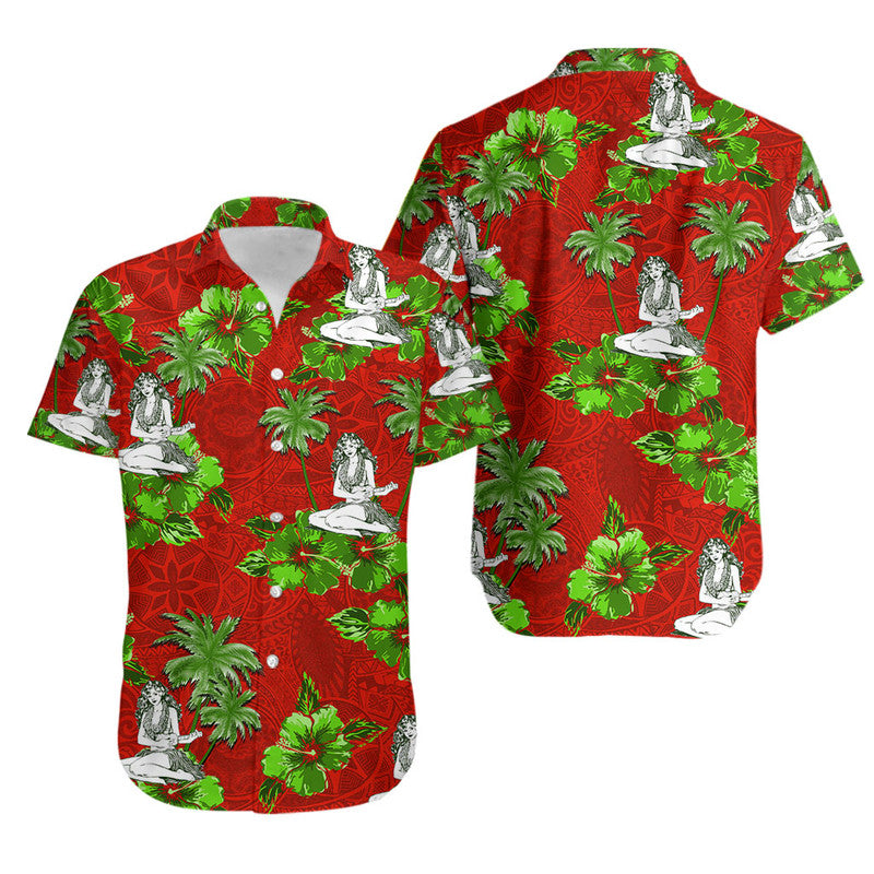 Hawaiian Shirt- Hawaii Summer Hula Girl No.6 LT6 - Wonder Print Shop