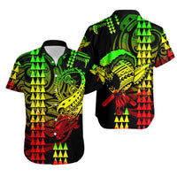 Hawaii Polynesian Warrior Kakau Matching Hawaiian Shirt And DressReggage LT6 - Wonder Print Shop