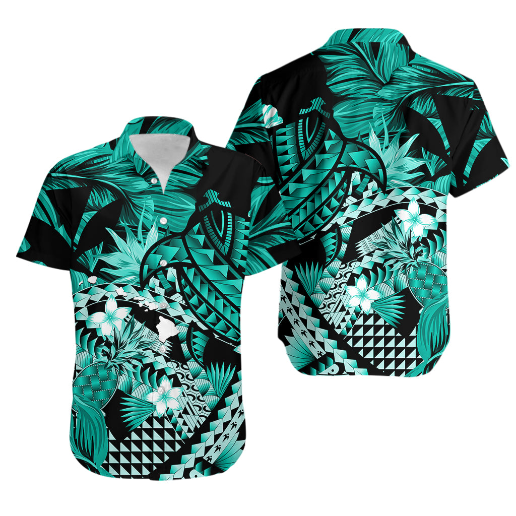 Polynesian Hawaiian With Turrtle Matching Hawaiian Shirt And Dress No.7 LT6 - Wonder Print Shop