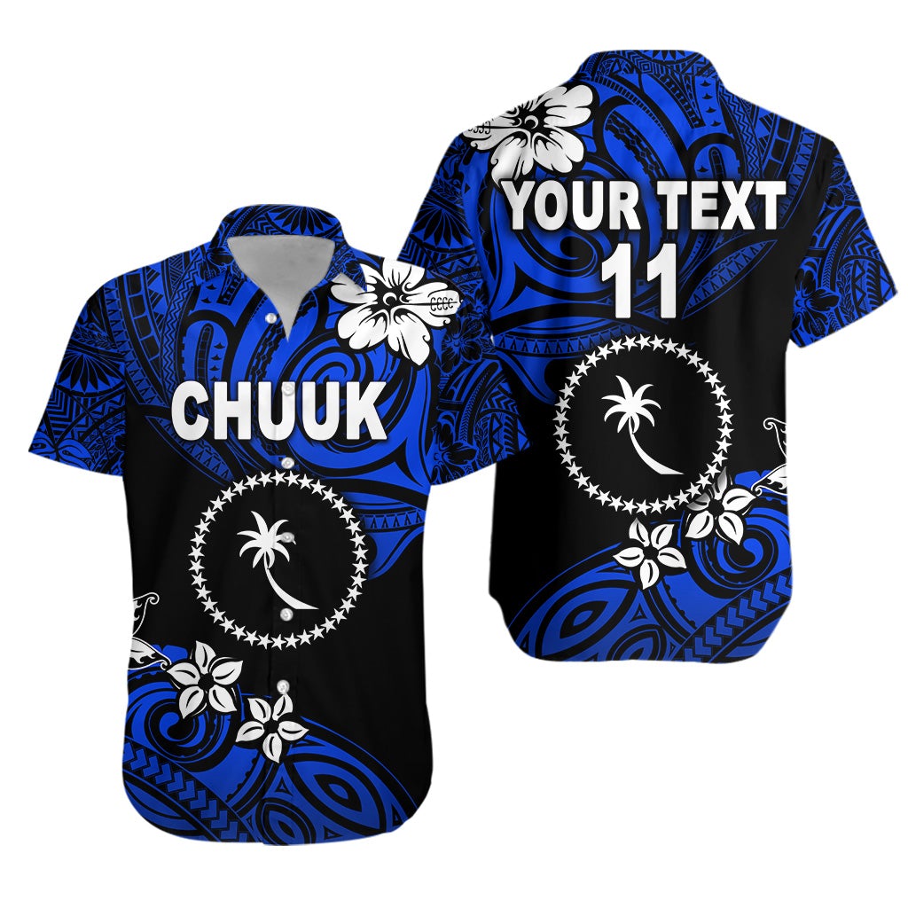(Custom Personalised) FSM Chuuk Hawaiian Shirt Unique Vibes - Blue LT8 - Wonder Print Shop