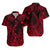 Polynesian Matching Hawaiian Outfits For Couples Hawaii Fish Hook Matching Hawaiian Shirt And Dress Unique Style - Red LT8 - Wonder Print Shop