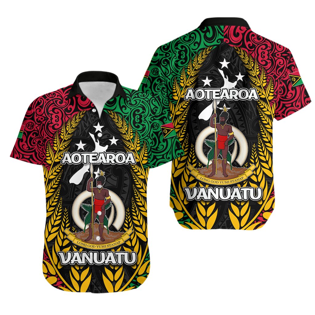 Vanuatu Hawaiian Shirt Mix Maori Aotearoa LT6 - Wonder Print Shop