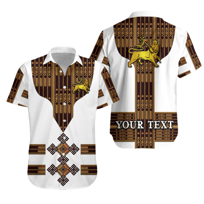 (Custom Personalised) Ethiopia Hawaiian Shirt Ethiopian Lion Of Judah Tibeb Vibes - White LT8 - Wonder Print Shop