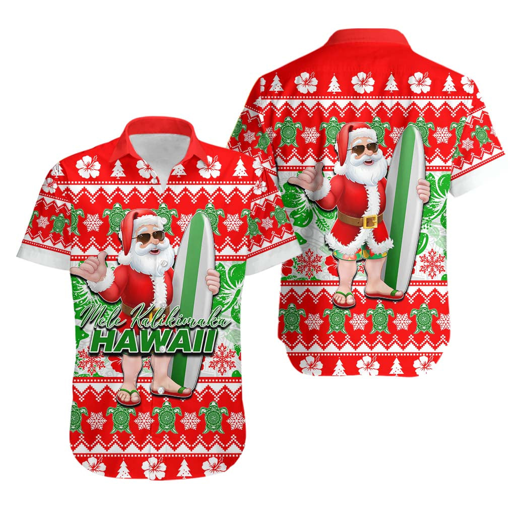 Hawaii Mele Kalikimaka Christmas Hawaiian Shirt Cool Santa Claus LT6 - Wonder Print Shop