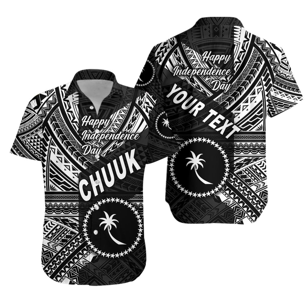 (Custom Personalised) FSM Chuuk Hawaiian Shirt Happy Independence Day Original Vibes - Black LT8 - Wonder Print Shop