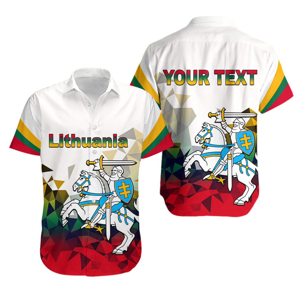 (Custom Personalised) Lithuania Hawaiian Shirt Polygonal Template Style LT6 - Wonder Print Shop