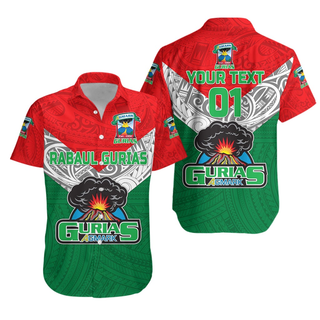 (Custom Personalised) Papua New Guinea Agmark Rabaul Gurias Hawaiian Shirt Rugby - Green, Custom Text And Number LT8 - Wonder Print Shop