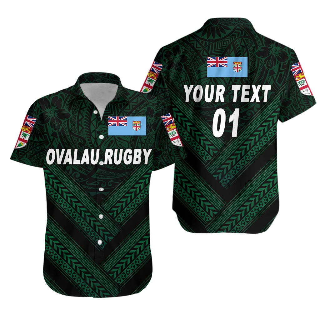 custom-personalised-fiji-ovalau-rugby-hawaiian-shirt-dark-green-style-custom-text-and-number