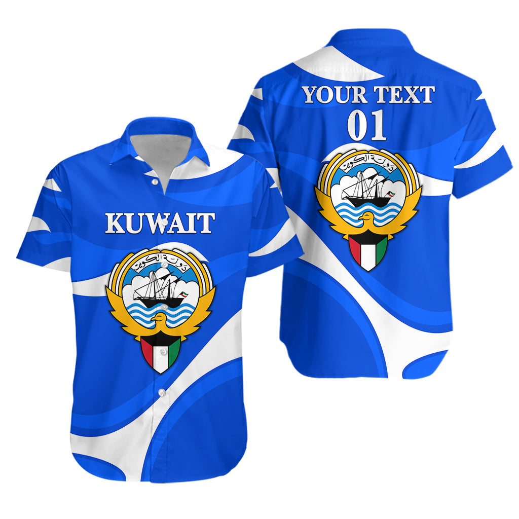 (Custom Personalised) Kuwait Hawaiian Shirt Sporty Style - Blue LT8 - Wonder Print Shop
