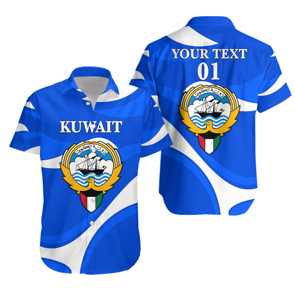 custom-personalised-kuwait-hawaiian-shirt-sporty-style-blue