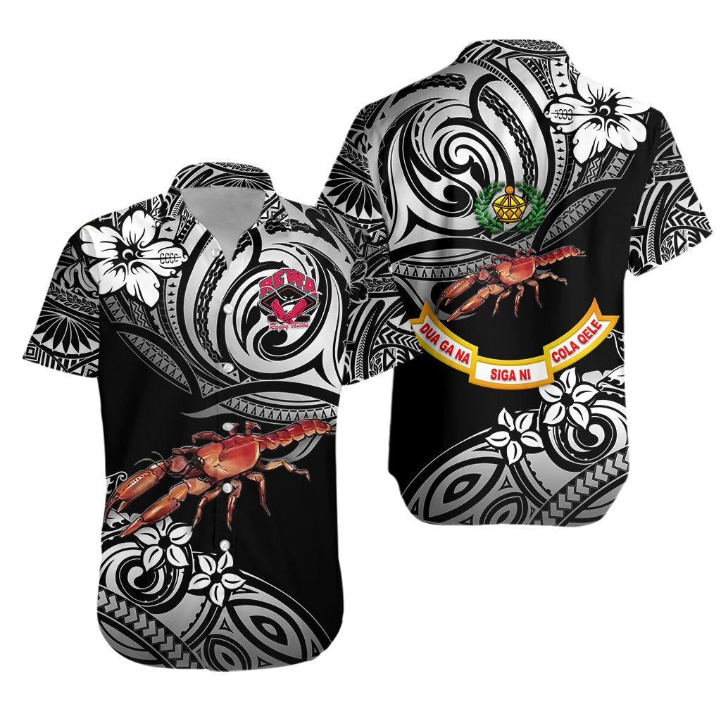 Fiji Rewa Rugby Union Hawaiian Shirt Unique Vibes - Black LT8 - Wonder Print Shop
