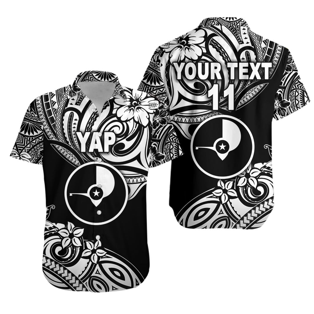 (Custom Personalised) FSM Yap Hawaiian Shirt Unique Vibes - Black LT8 - Wonder Print Shop