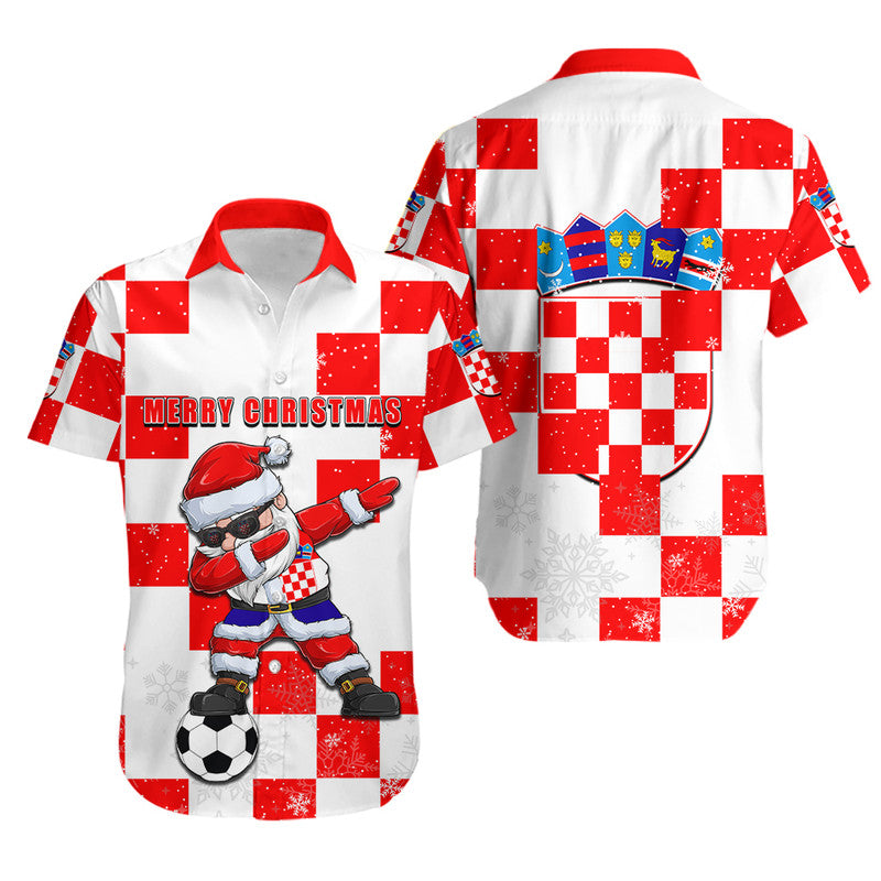 Croatia Christmas Santa Claus Dabbing Hawaiian Shirt Replica Football Jersey LT6 - Wonder Print Shop