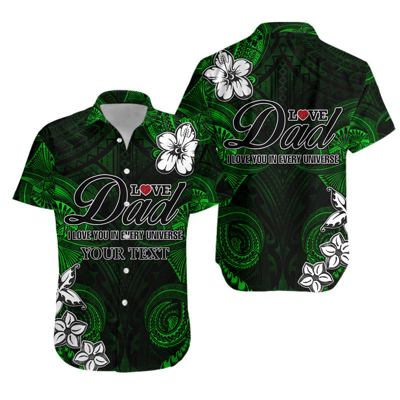 Personalised Polynesian Matching Hawaiian Shirt And Dress Fathers Day I Love You In Every Universe Green LT8 - Wonder Print Shop