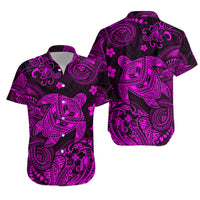Hawaii Turtle Polynesian Matching Hawaiian Outfits For Couples Plumeria Flower Unique Style - Pink LT8 - Wonder Print Shop