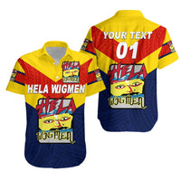 (Custom Personalised) Papua New Guinea Hela Wigmen Hawaiian Shirt Rugby Simple Style, Custom Text And Number LT8 - Wonder Print Shop